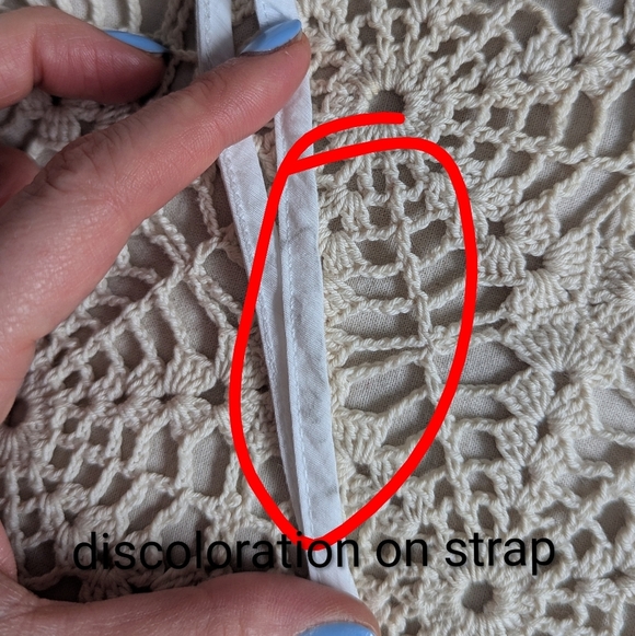 FOREVER 21 - White Lace-Up Spaghetti Strap Crop Top With Lace Detail Size M - Picture 11 of 12